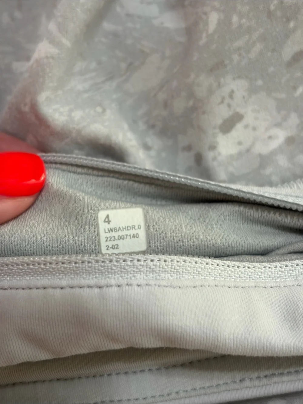 Lululemon Pace Rival Mid-Rise Skirt 4 Marble Gray White